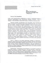 treść podziękowań